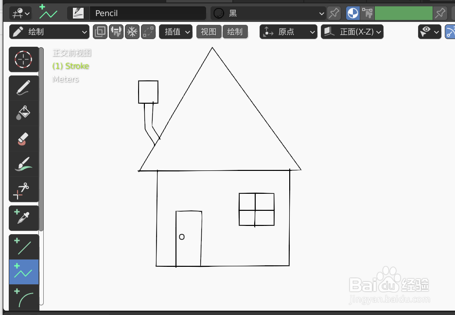如何使用blender2.9快速设计小房子的2D简图模型