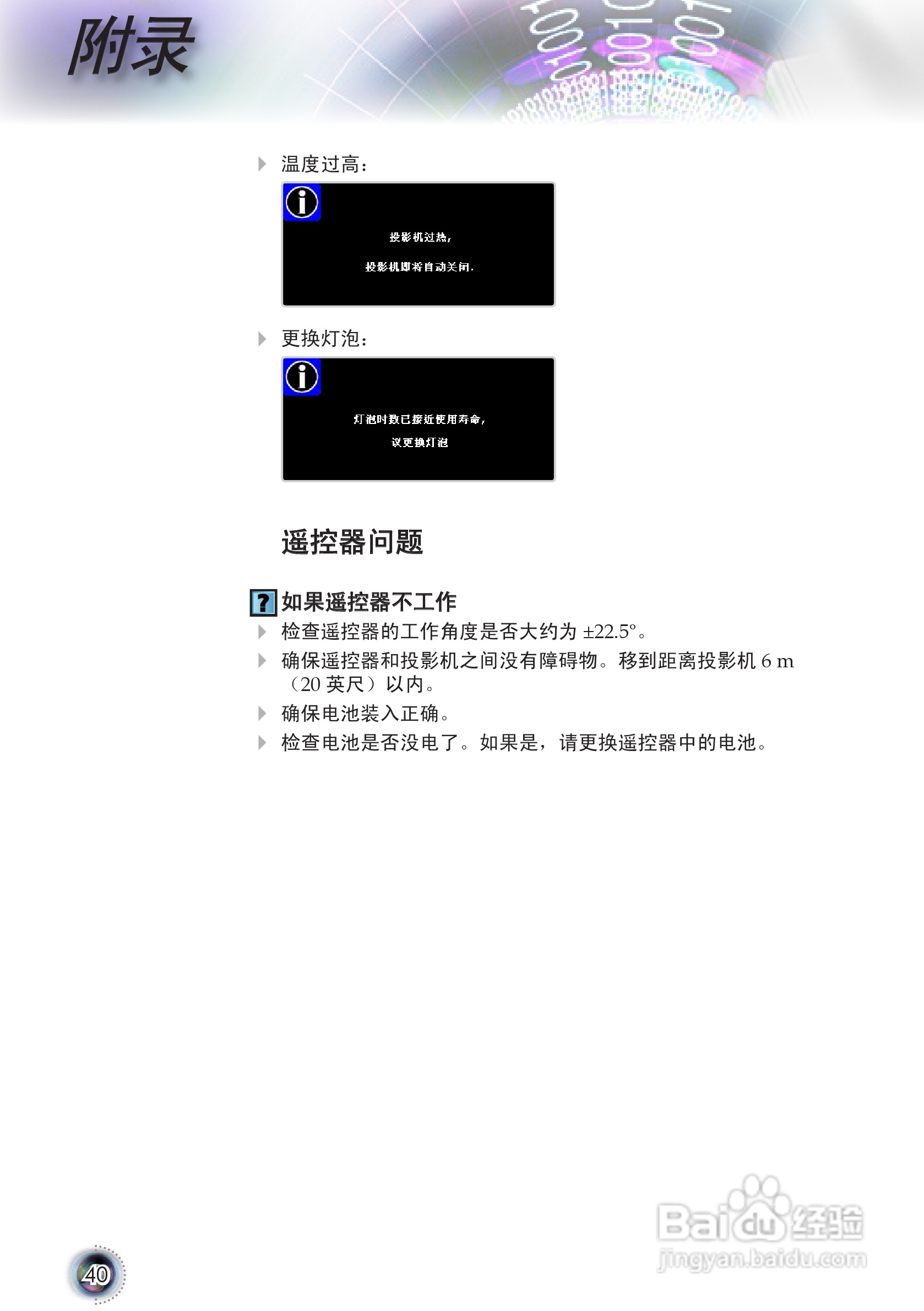 奥图码 HD8055投影机说明书:[4]