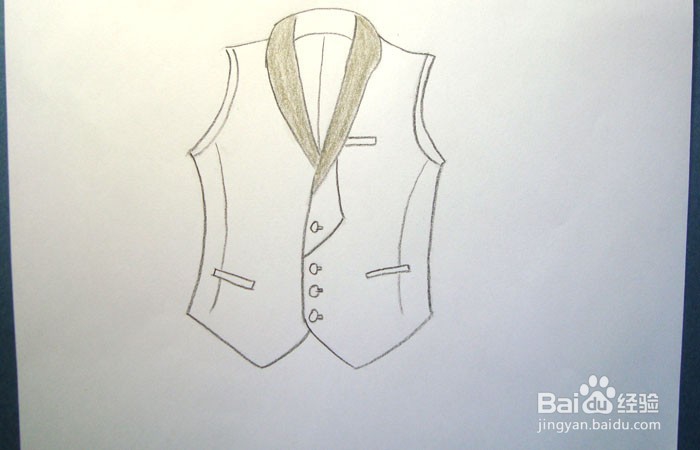 彩铅如何画漂亮的夹克背心