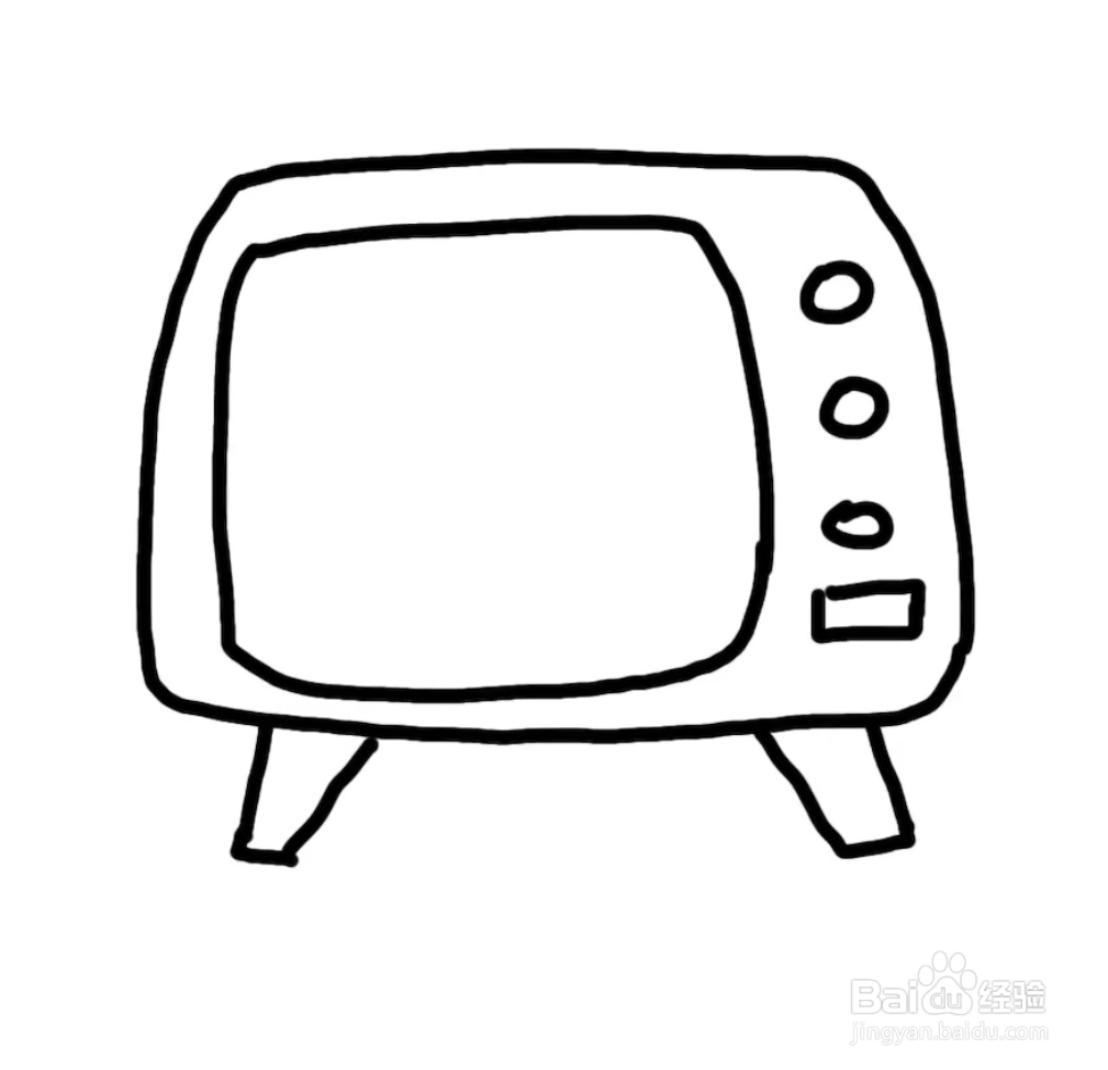 电视机简笔画怎么画图片