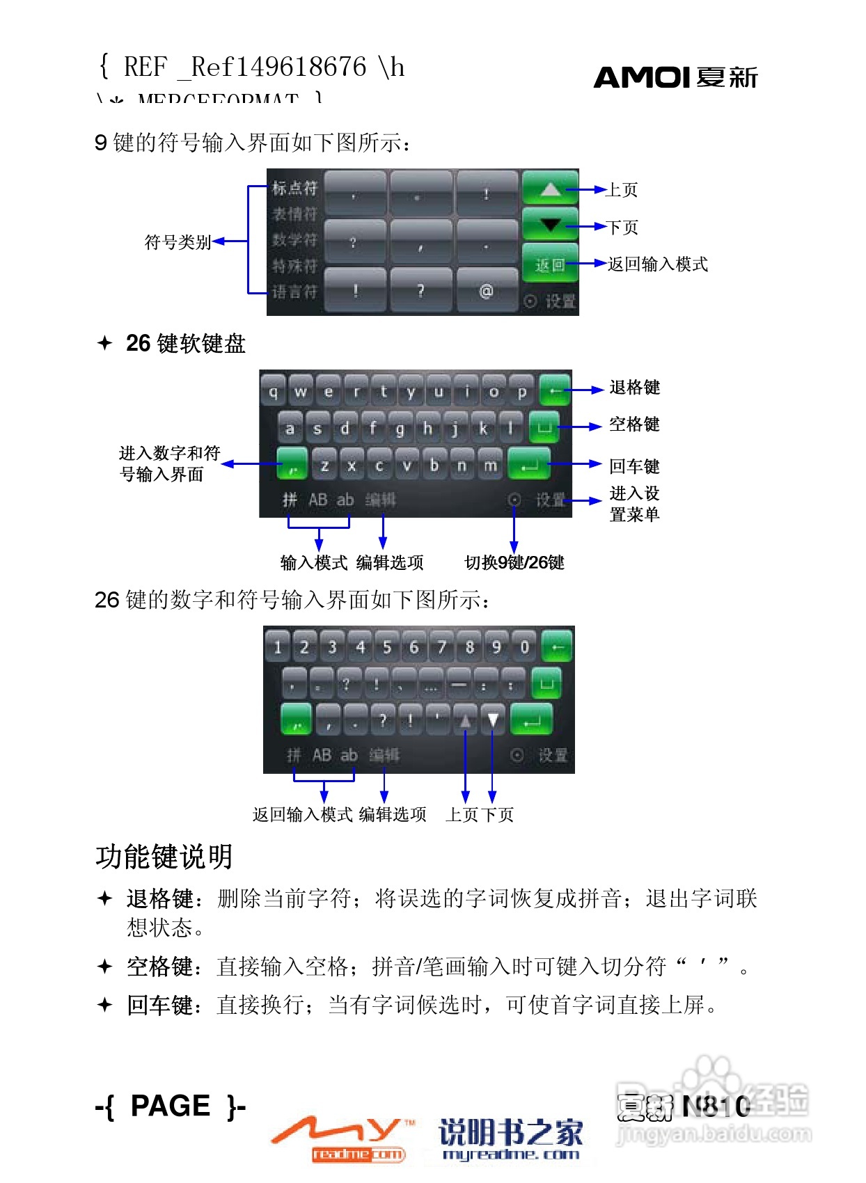 夏新N810手机使用说明书:[4]