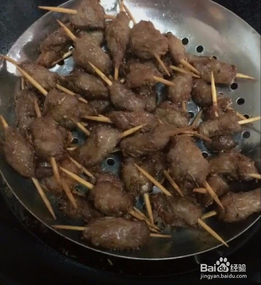 牙签牛肉做法