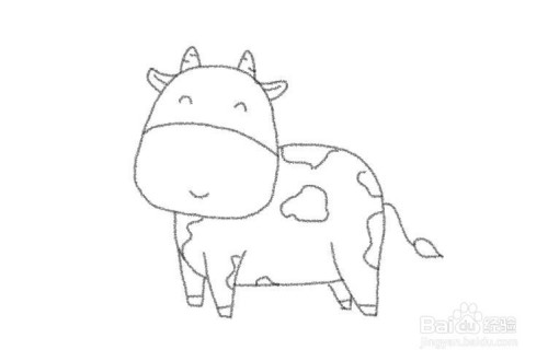 幼儿奶牛怎么画