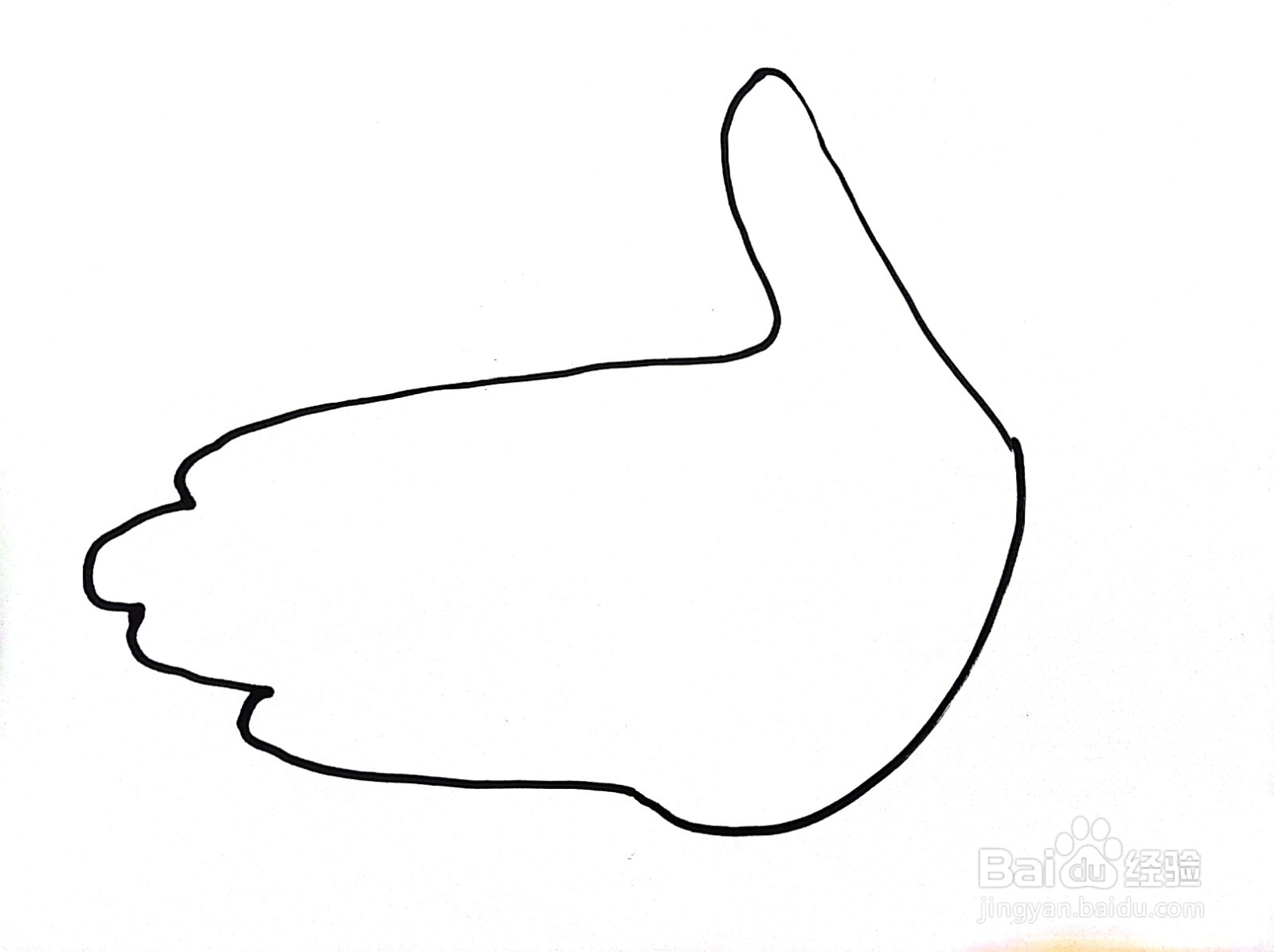 大白鹅线描画怎么画