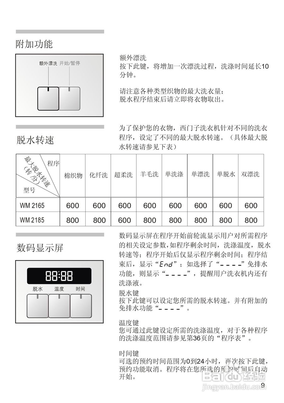 西门子WM2165洗衣机使用说明书:[2]