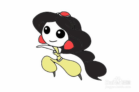 茉莉公主的简笔画