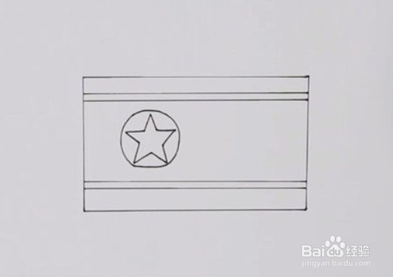 朝鲜的国旗怎么画图片