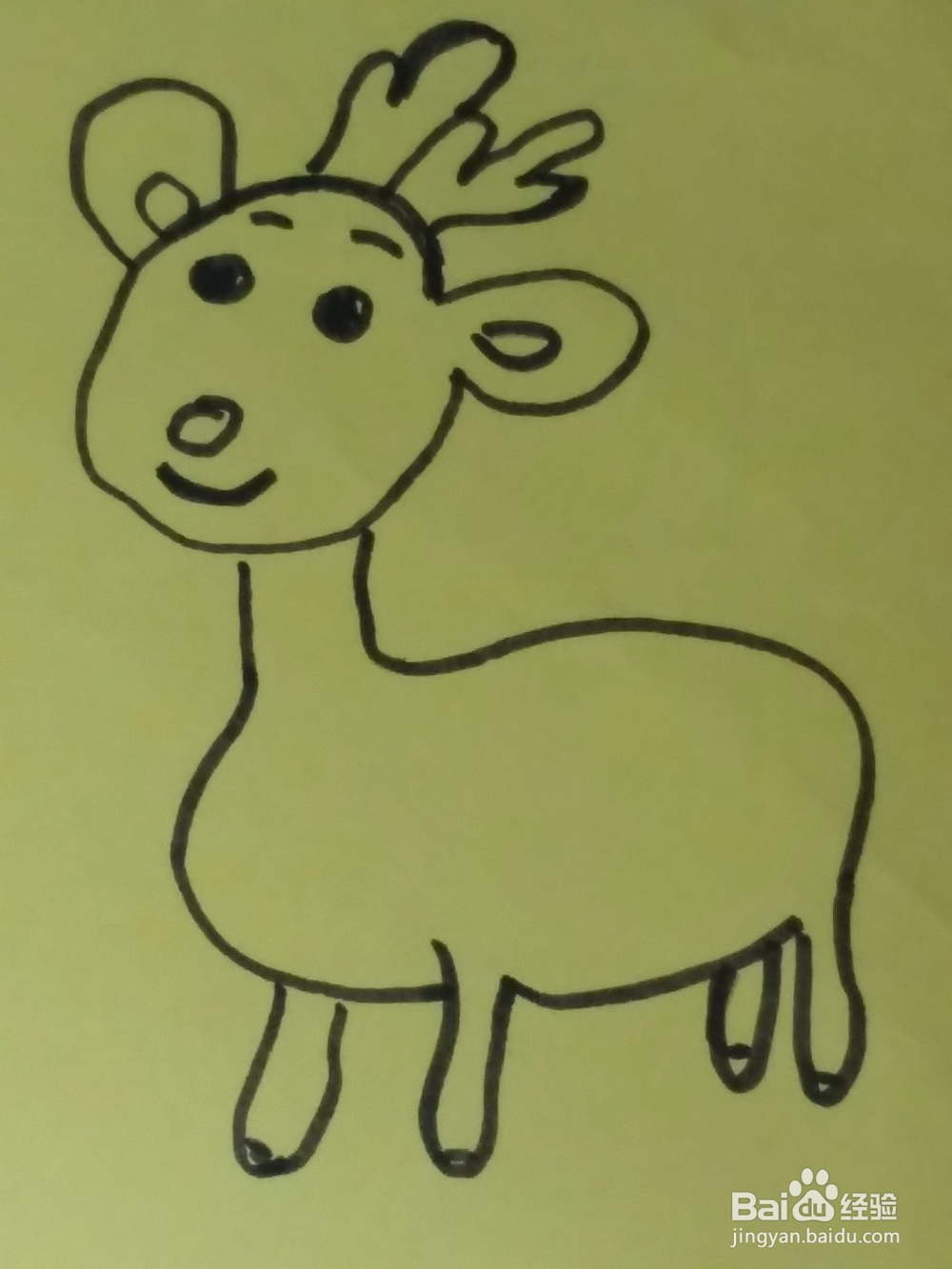 怎么画小鹿手工简笔画