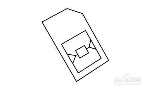 一步一步教你画手机卡