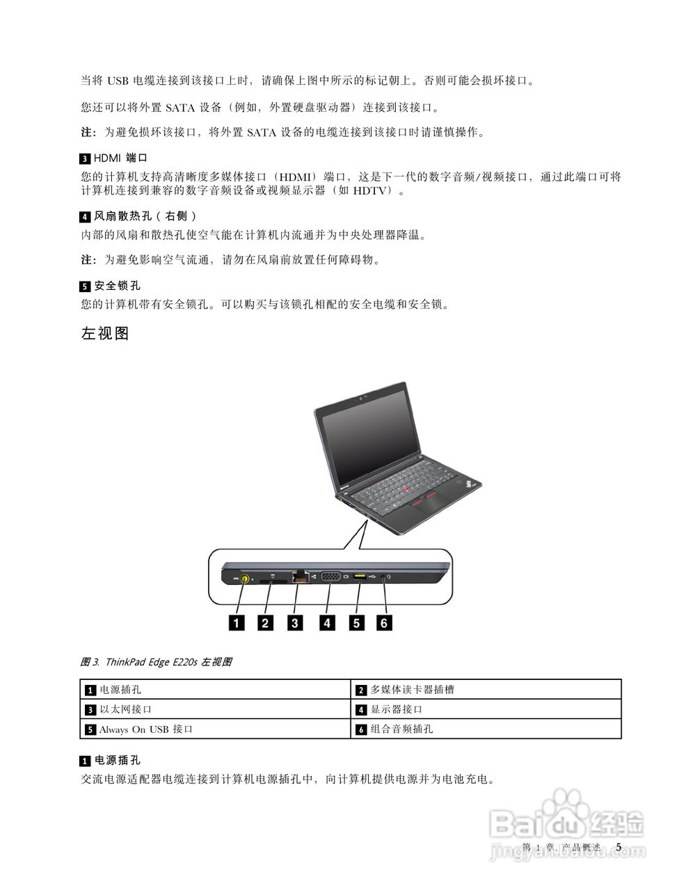 IBM(ThinkPad)E220s笔记本电脑使用说明书:[3]