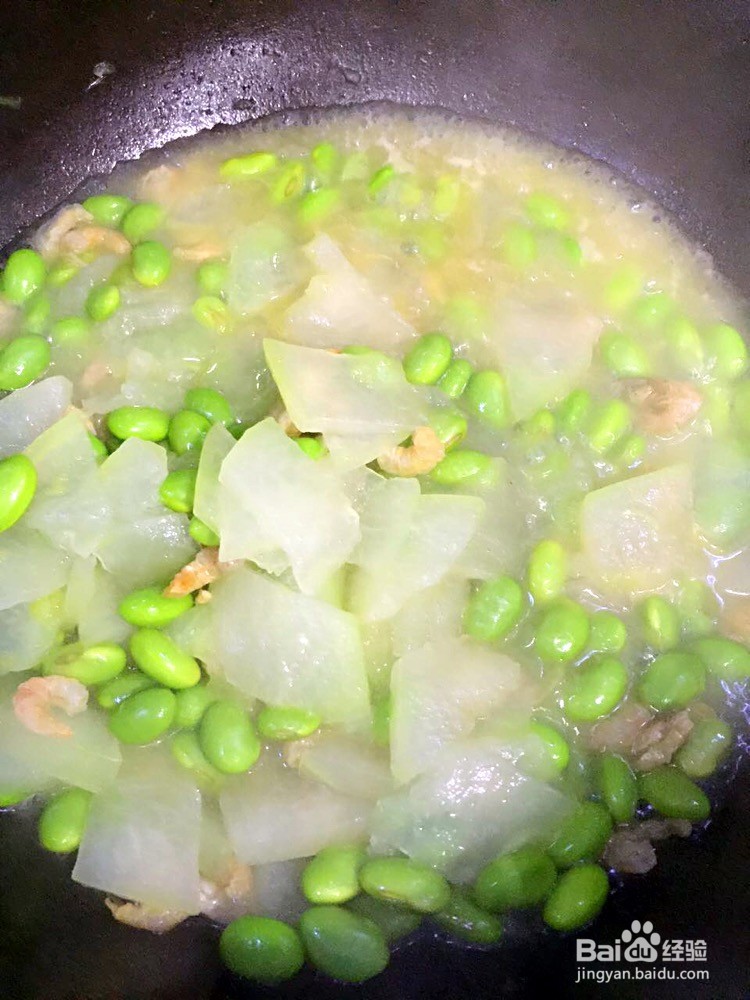 毛豆炒冬瓜的做法