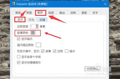 Snipaste如何设置环境遮罩色