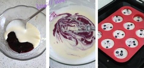 蓝莓大理石乳酪蛋糕的做法