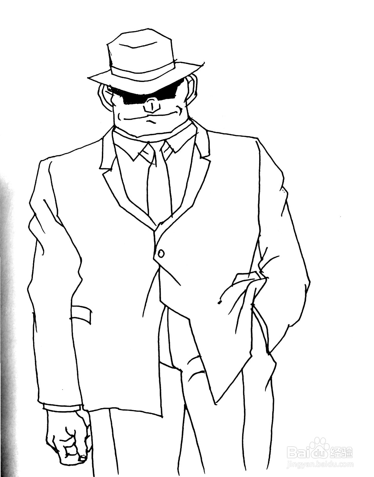 《名侦探柯南》系列之伏特加简笔画