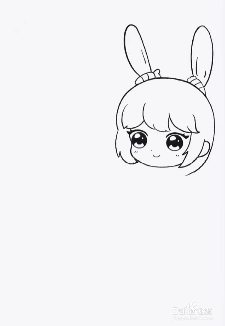 小舞的兔子耳朵怎么画图片