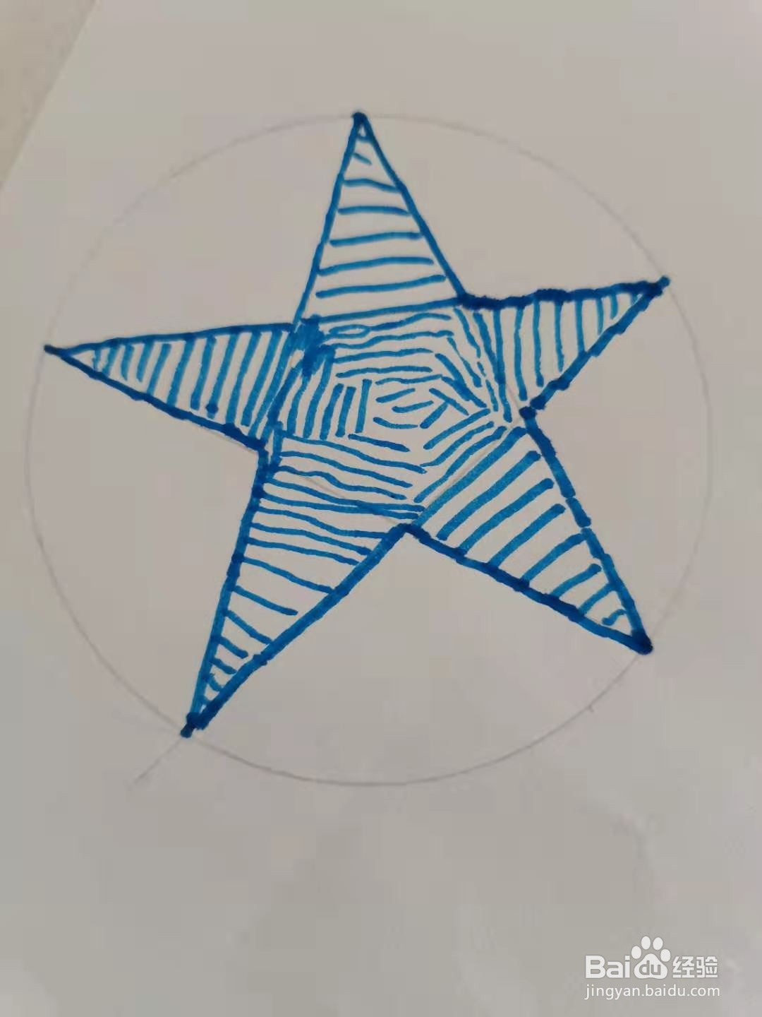 用圆规画五角星