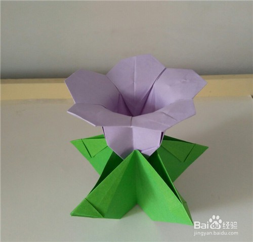 折纸----如何折叠立体喇叭花?