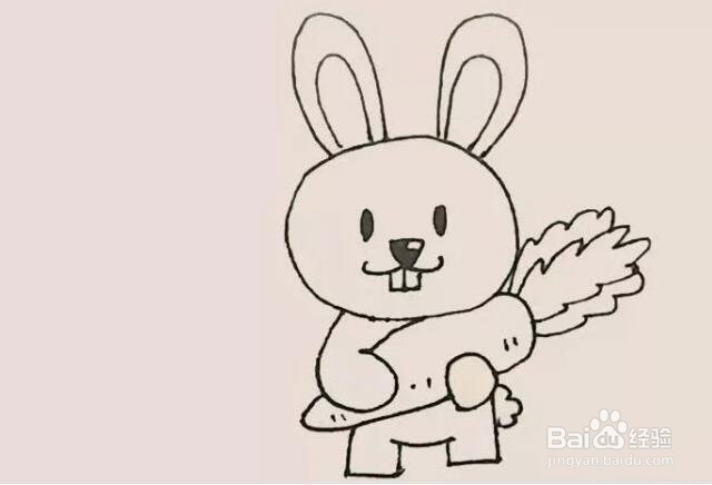 怎么画萝卜兔子呢?