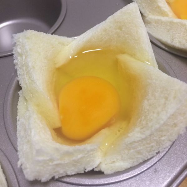 芝士鸡蛋吐司盏#在“家”打造ins风美食#