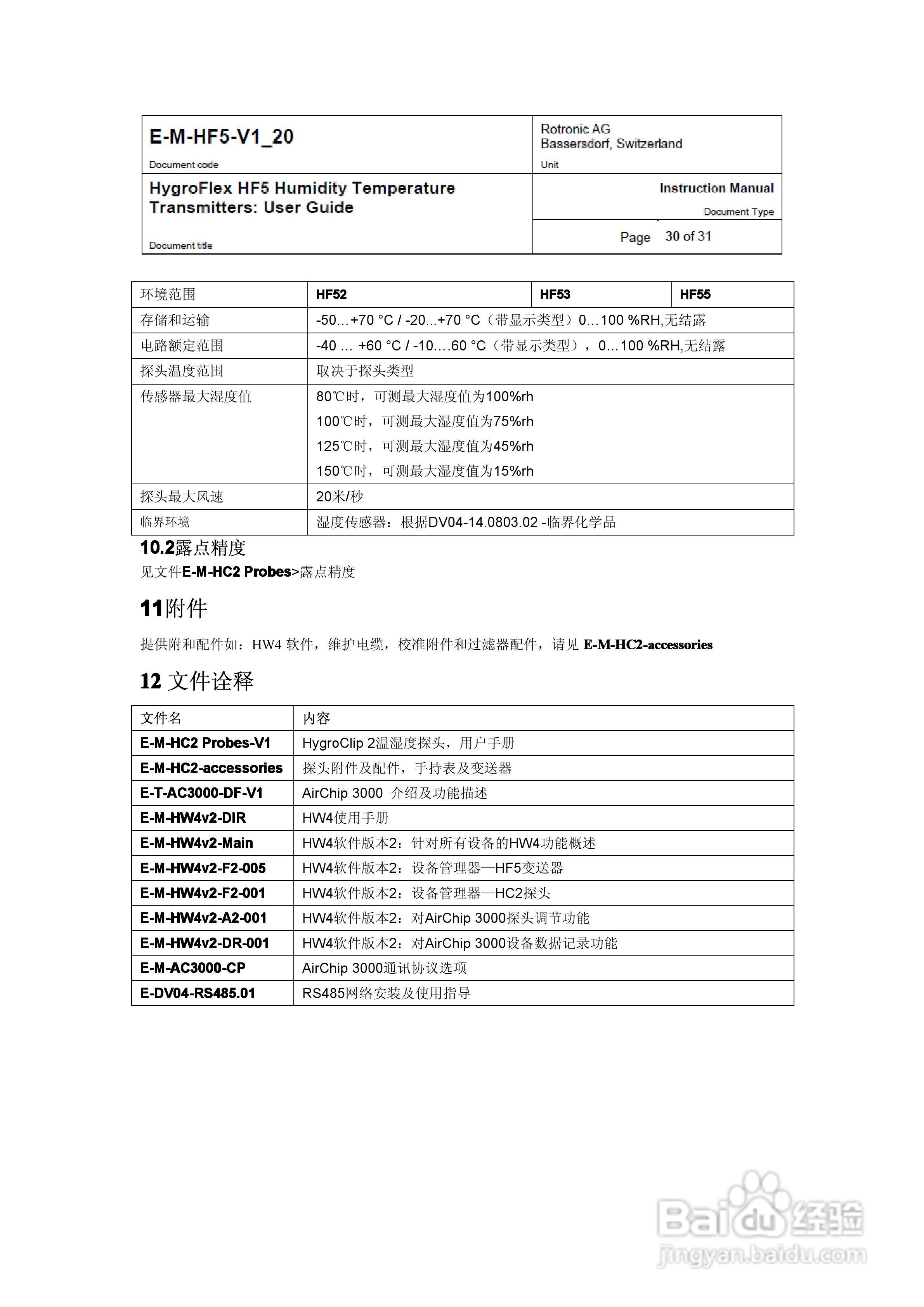 HF53温湿度变送器说明书:[3]