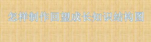 怎样制作回望成长知识结构图