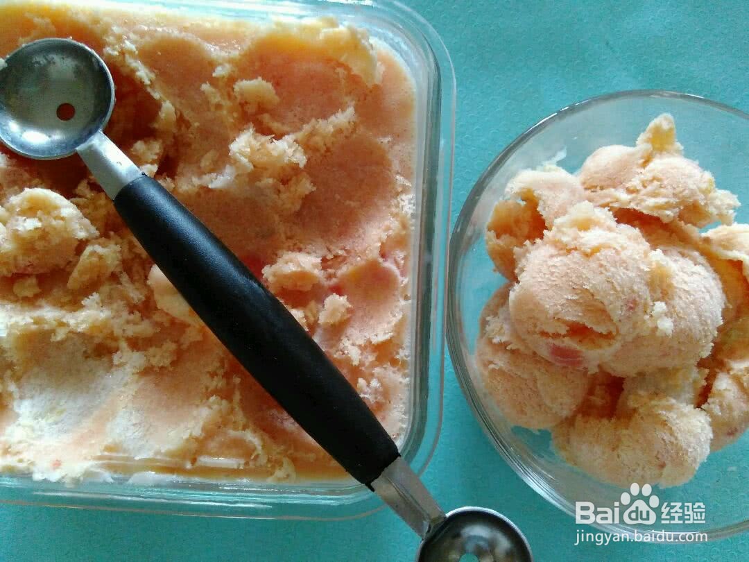 西瓜荔枝冰淇淋的做法