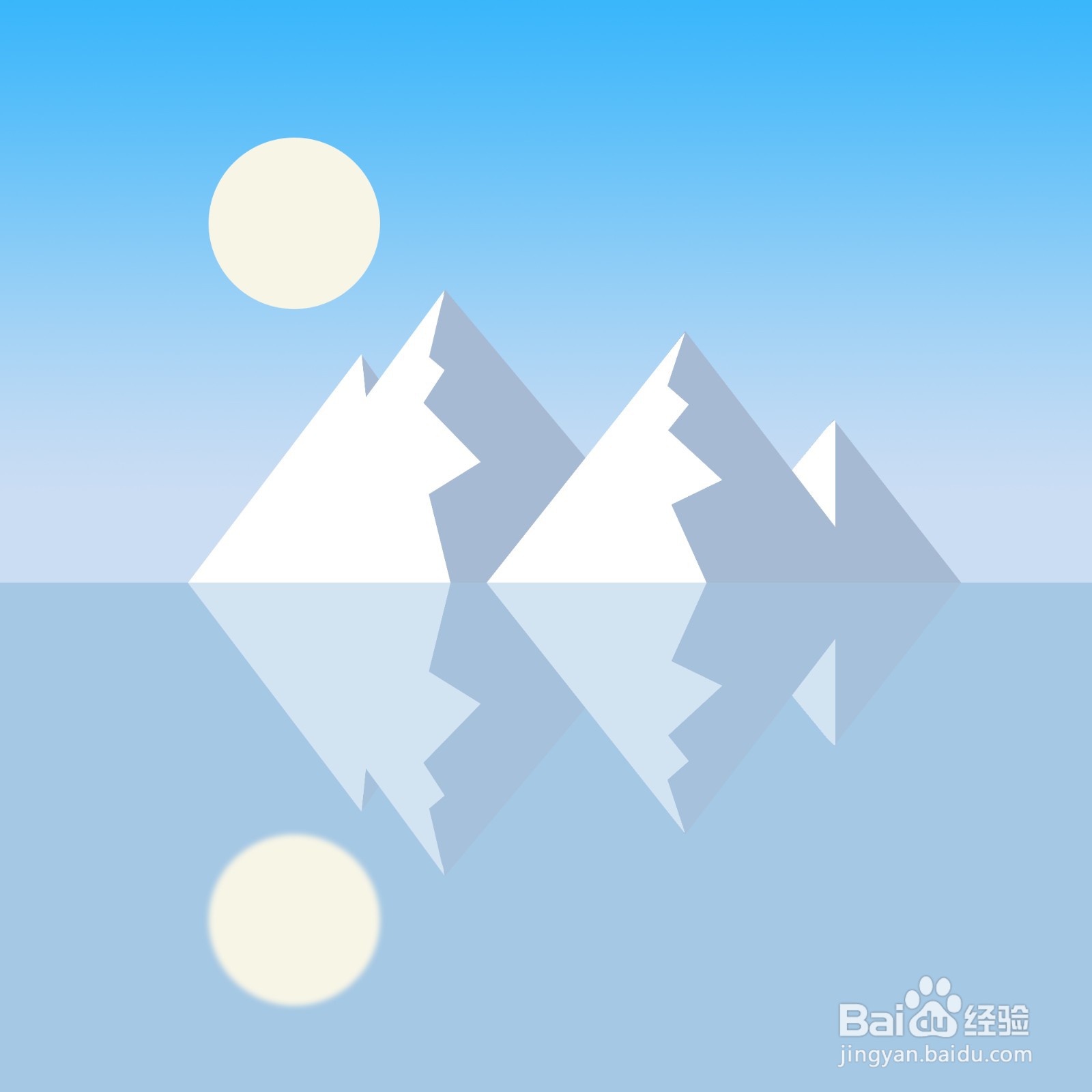 【PS技巧】用PS绘制冰川插画