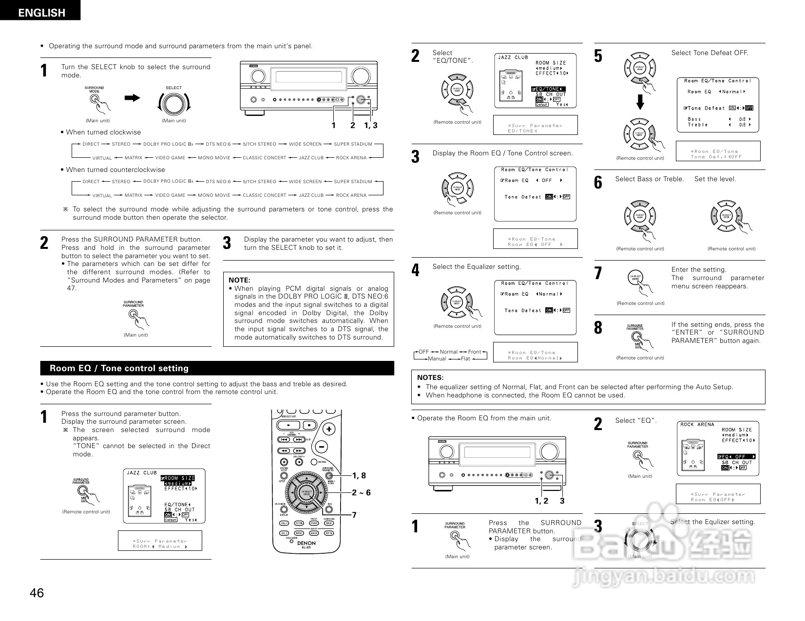 DENON AVR-2805收音环绕扩音机操作说明书:[3]