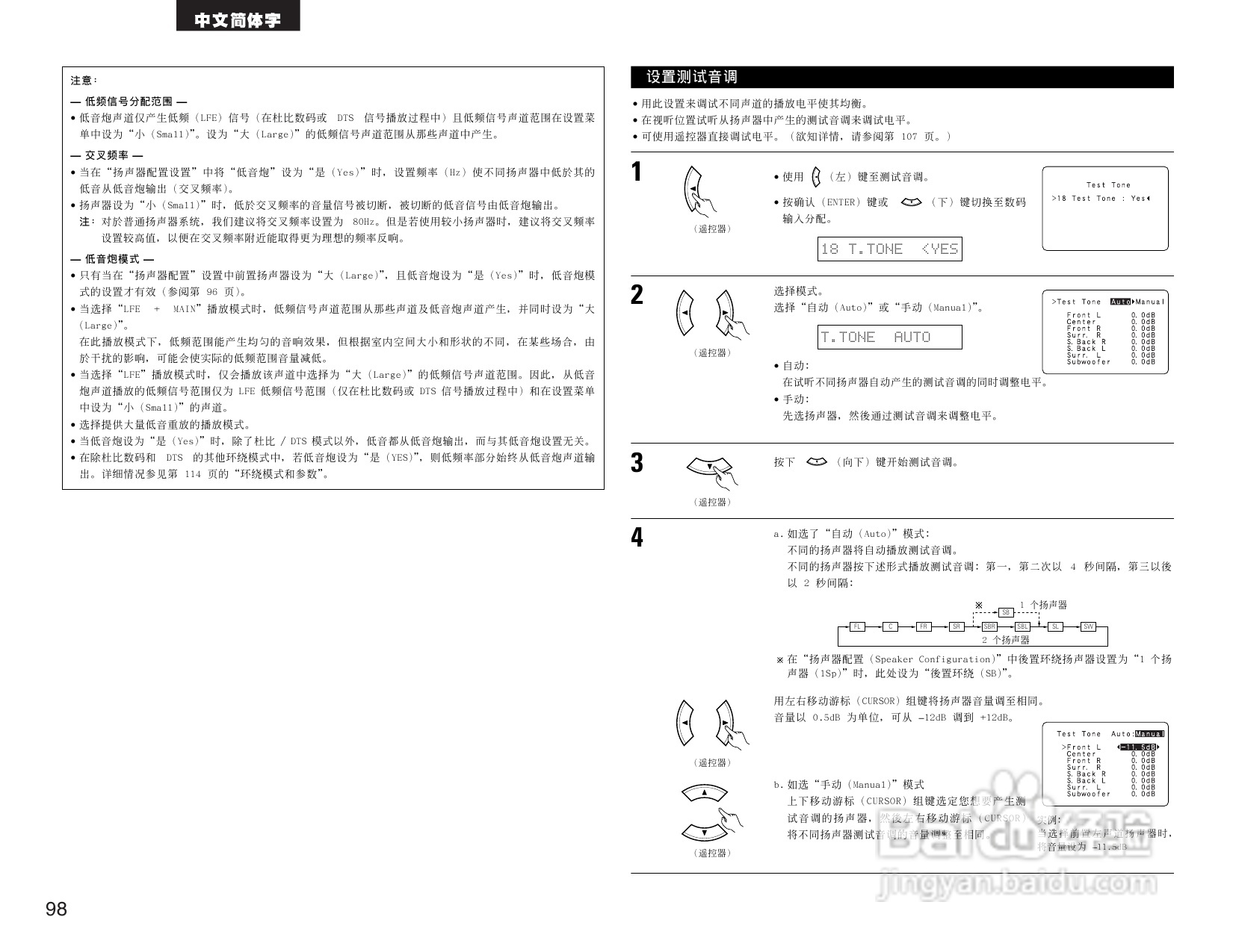 DENON AVR-2105收音环绕扩音机操作说明书:[5]