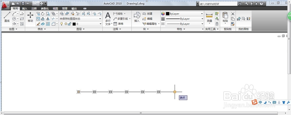 AutoCAD中如何定数等分对象