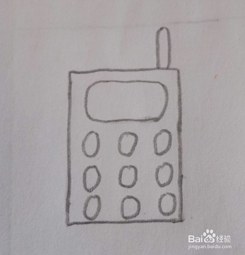 简笔画手机画法四