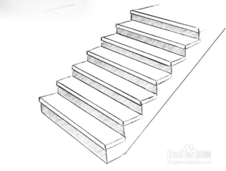 楼梯简易图画法图片