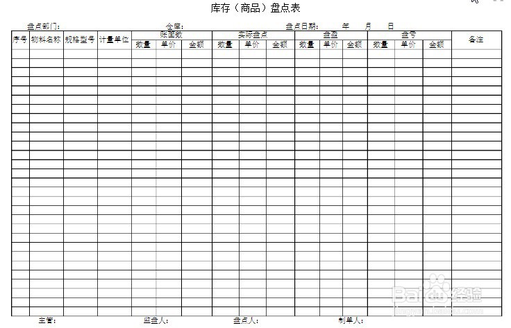 仓库盘点的基本流程