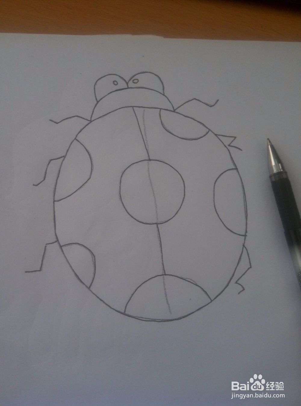 怎样画出可爱的七星瓢虫