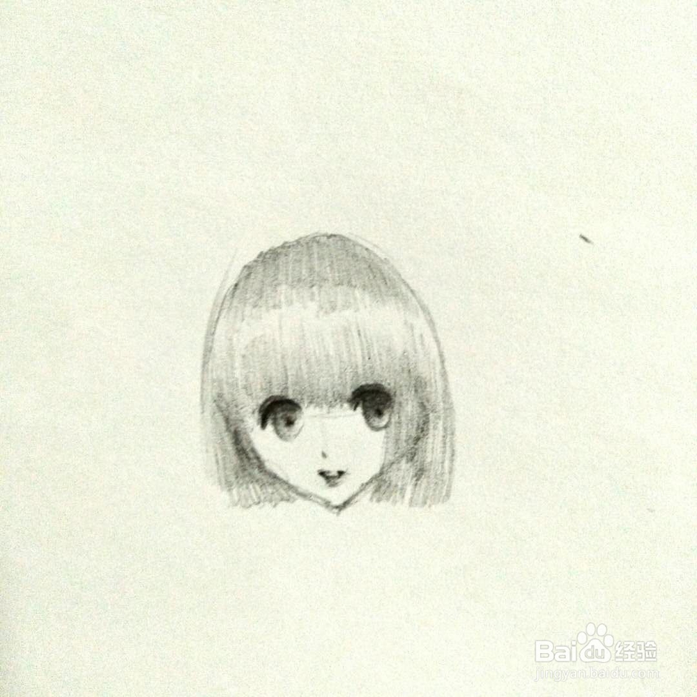 如何画一个卡通女孩头像