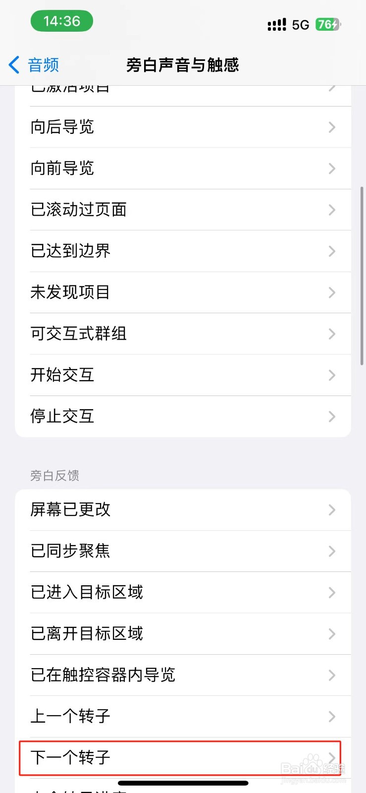 iPhone下一个转子的旁白声音在哪开启？