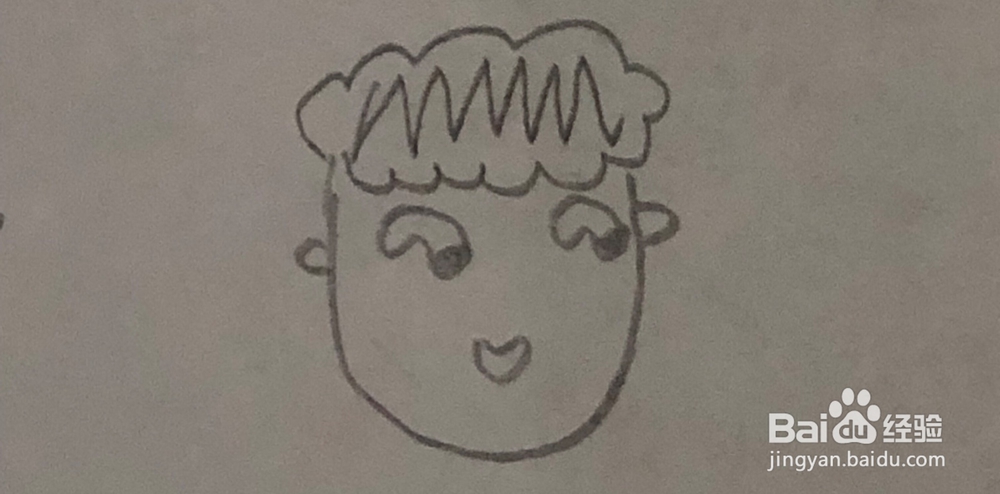 简笔画~如何画出男生偷笑的样子呢？