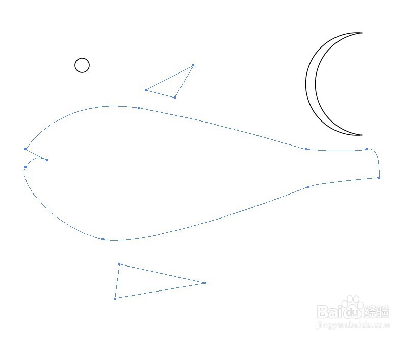 Illustrator绘制扁平小鱼的教程