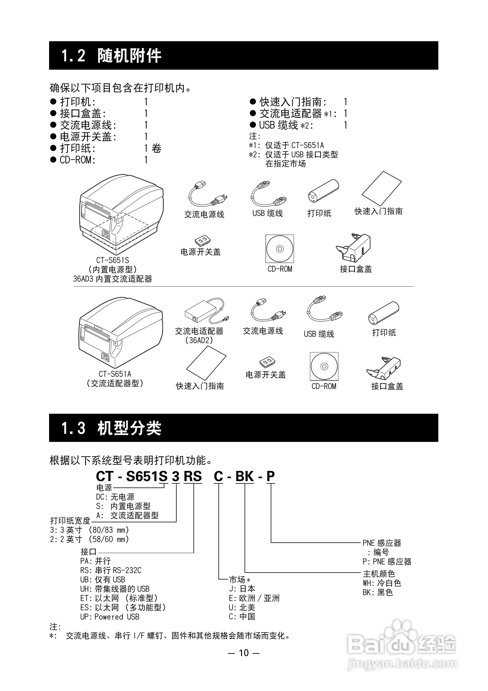 CITIZEN 热敏打印机MODEL CT-S651 用户手册:[2]