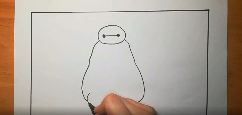 如何画大白简笔画