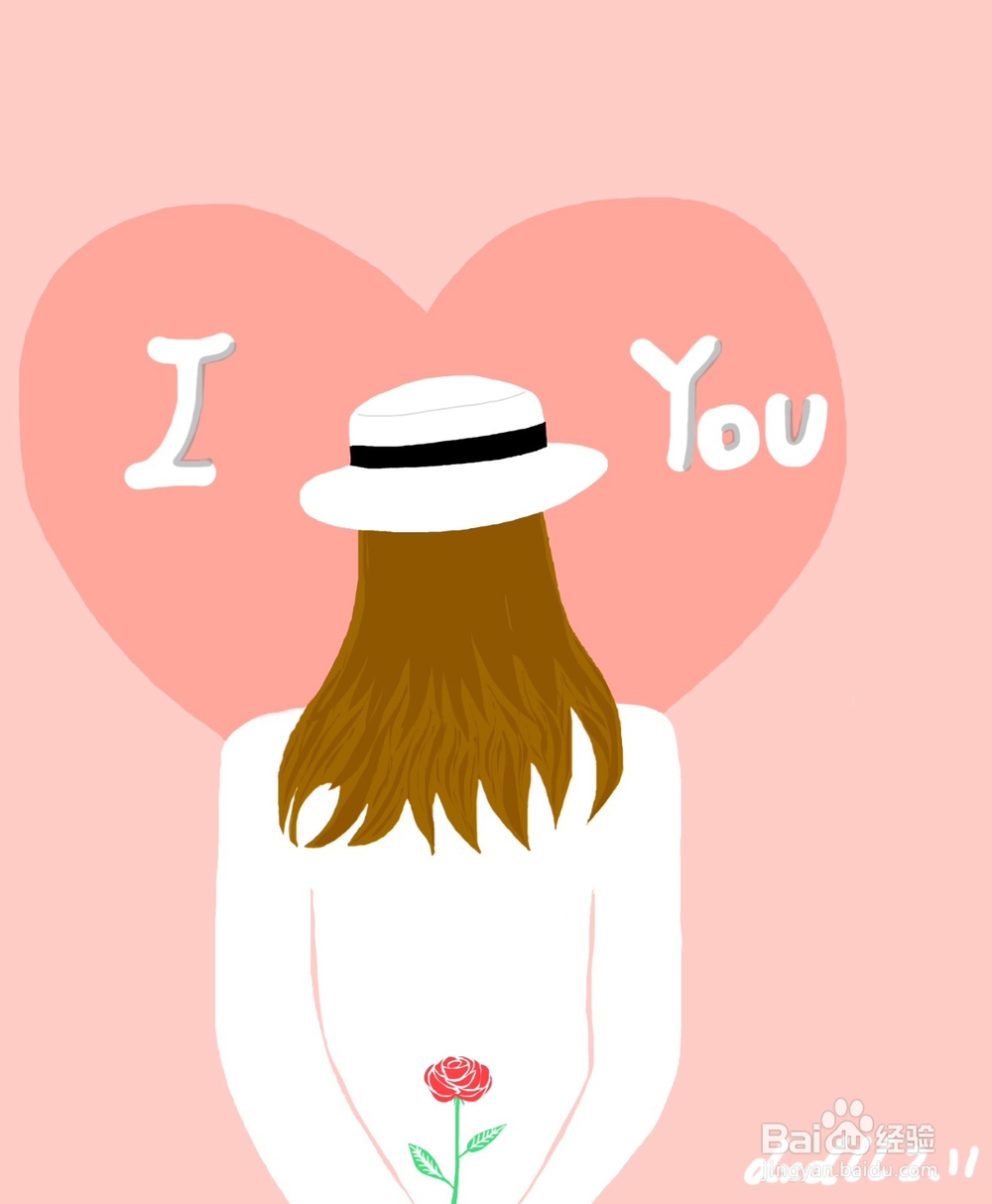 dxdll手绘之女孩的背影