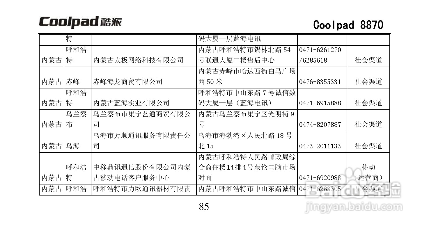 酷派Coolpad 8870手机说明书:[10]