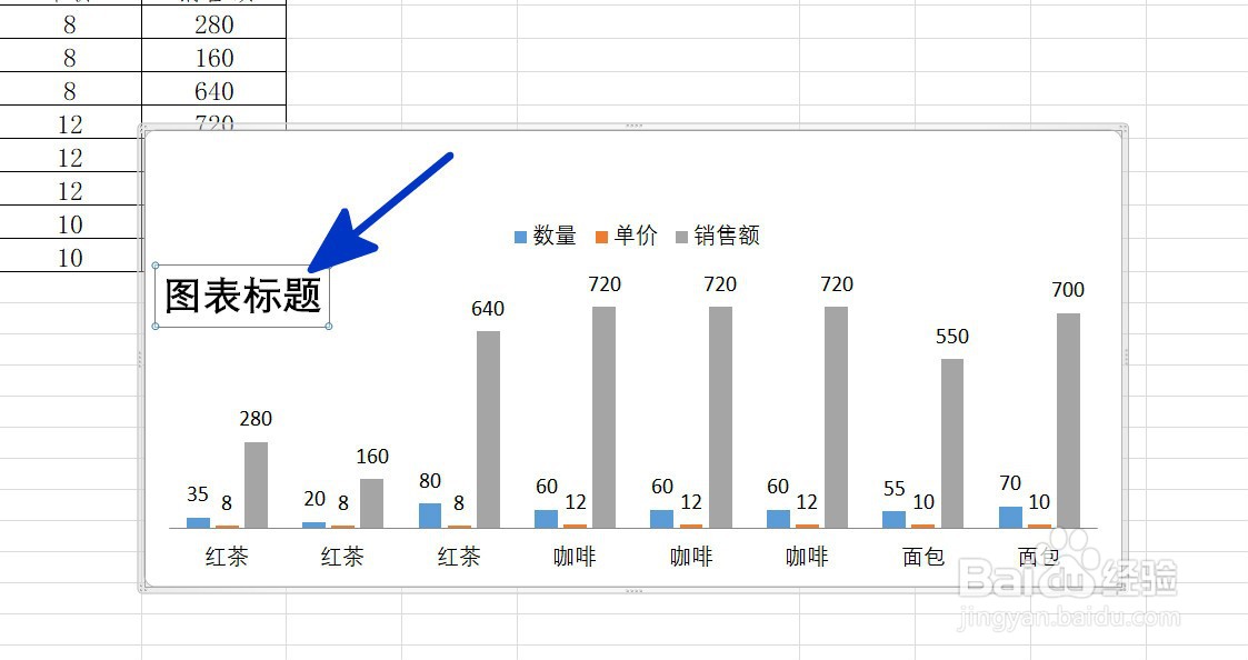 EXCEL中如何快速设置图表标题竖排显示