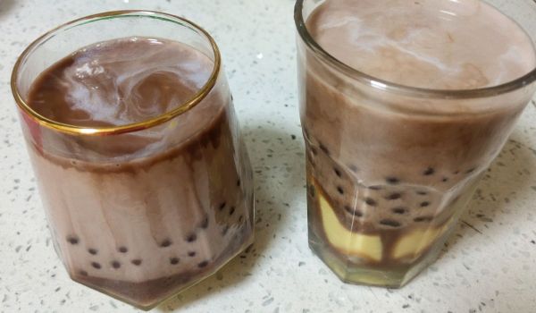 酷脆布丁红豆爆珠乳
