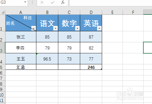 excel汇总行怎么添加