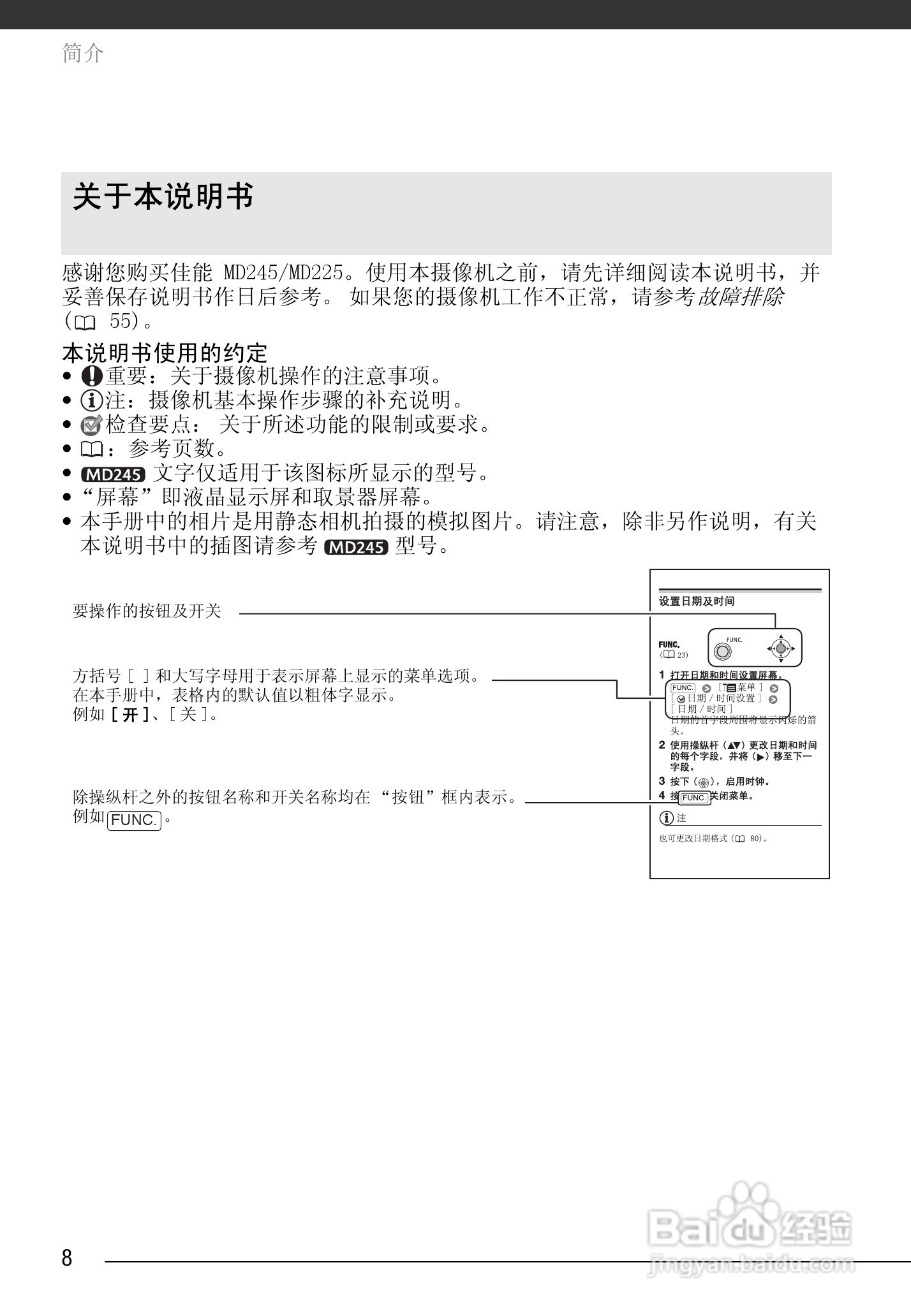 佳能MD245数码摄像机使用说明书:[1]
