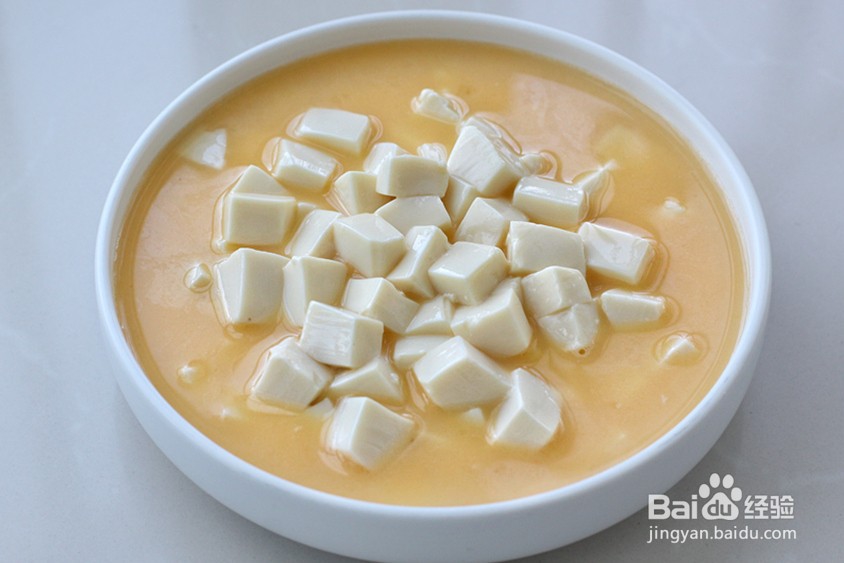 虾仁豆腐水蒸蛋做法