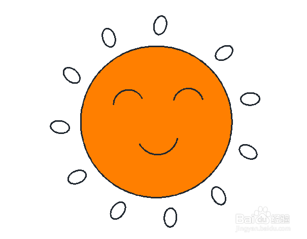 太阳简笔画图片