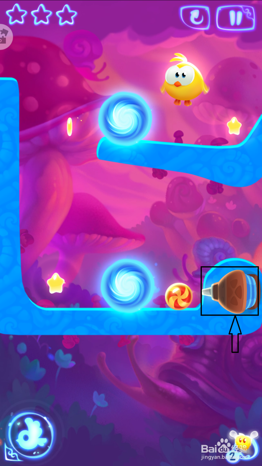 割绳子魔法蘑菇乐园第九关攻略