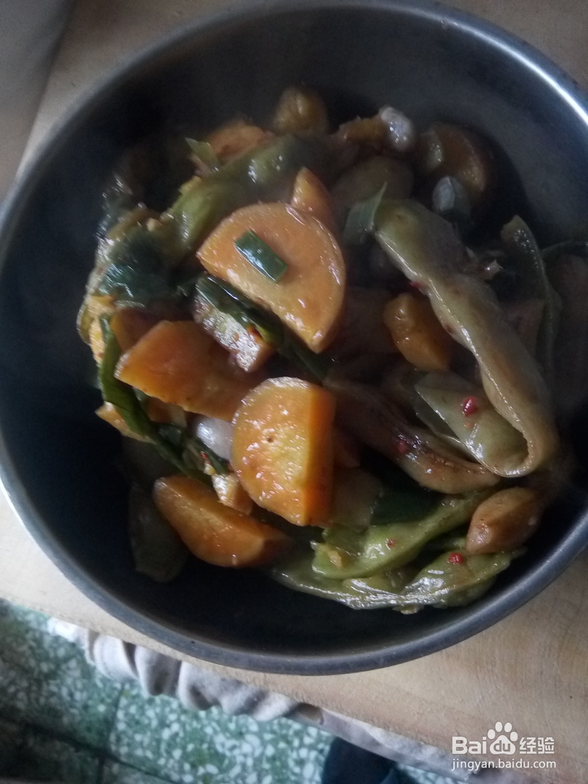 家常菜地瓜炖豆角